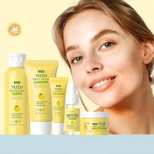 El Set Facial Laikou Yuzu De 5 Piezas Nutre E Ilumina La Pie