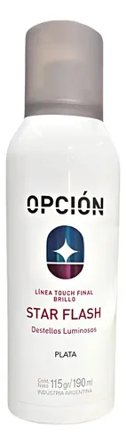 Spray Capilar Brillos Plateados Star Flash Plata Opcion