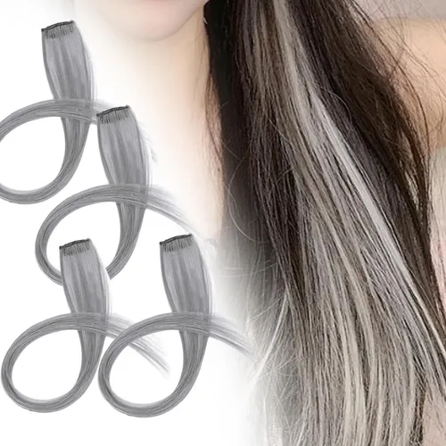 4 Pelucas Teñidas De Orejas Colgantes, Pelucas De Pelo Gris