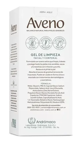 Aveno Gel De Limpieza Facial Y Corporal Extrasuave 250g