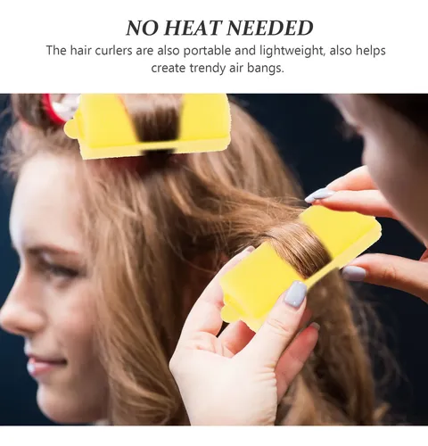 Rodillos De Pelo Con Esponja Para Mujer, 24 Unidades, Rizado