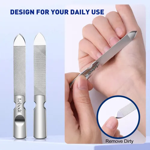 Lobodt Lima De Uñas Acero Doble Cara 2 Piezas