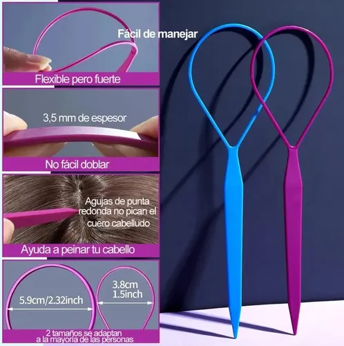 Kit Ligas For Peinar Con Accesorios For Trenzas 24 Color
