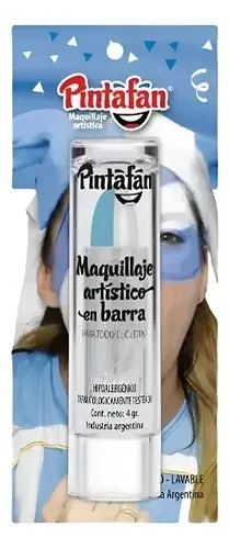Labial Bicolor Celeste Y Blanco Mundial Argentina
