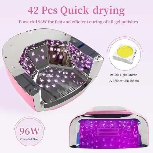 Cabina De Uñas Bomoqing Gld-001 Inalambrica Uv Led 96w