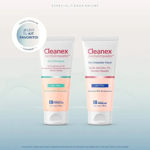 Cleanex Dermolimpiador Gel Exfoliante Oil Free Piel Acneica