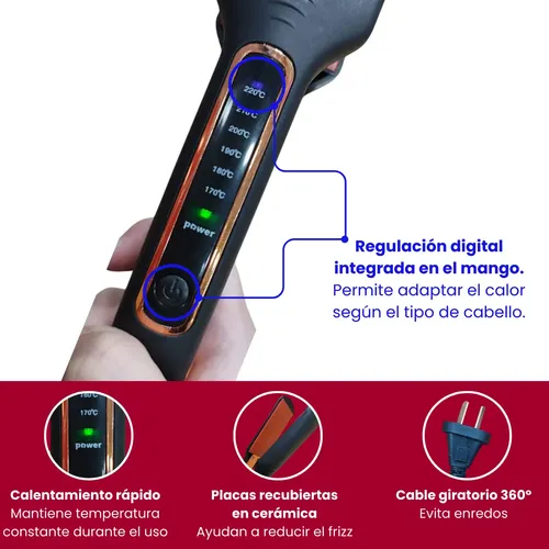 Plancha Profesional Hytoshy Ht-594 Para Cabello