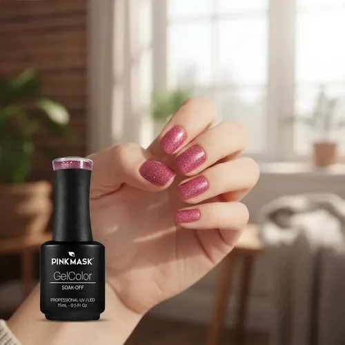 Base Coat Raspberry Jelly Reflective 15ml Pink Mask