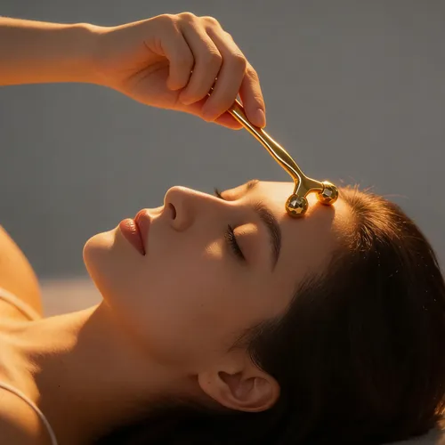 Masajeador Facial Con Rodillo Para Estiramiento Y Tratamient