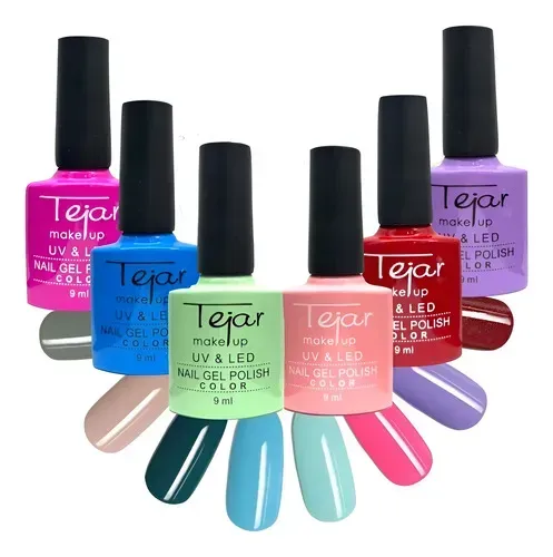 Esmalte Semipermanente Uv/ Led Tejar 9ml Pack X 6 Unidades Elección