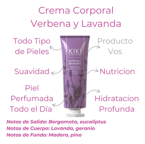 Verbena Y Lavanda Gel De Ducha Crema Corporal Y Manos Idraet