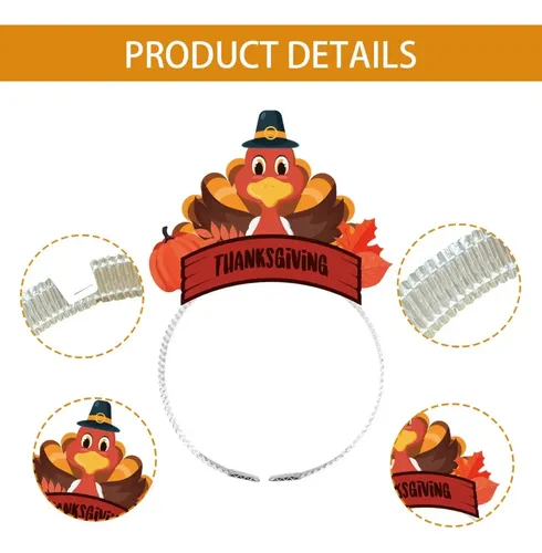 6 Accesorios Para El Pelo De Pavo Con Diadema De Acción De G