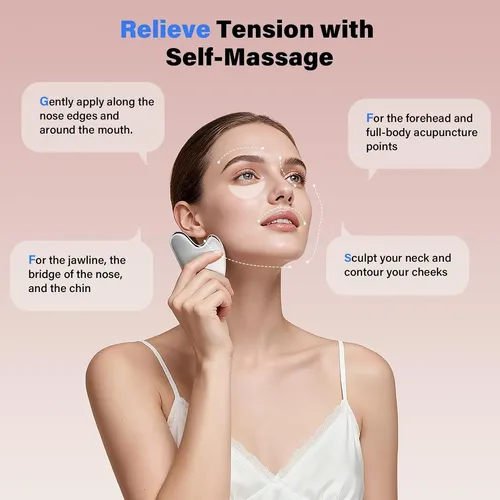 Kit 5 En 1 Gua Sha Acero Gris Para Masajes Y Terapia