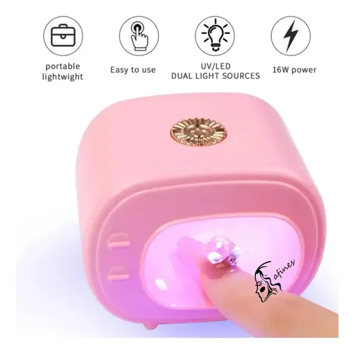 Mini Cabina Uña Uv Led Dedos 16w Esculpidas Gelificadas Semi