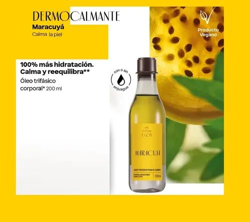 Oleo Aceite Trifasico Corporal 200ml Ekos Natura Vegano Maracuyá