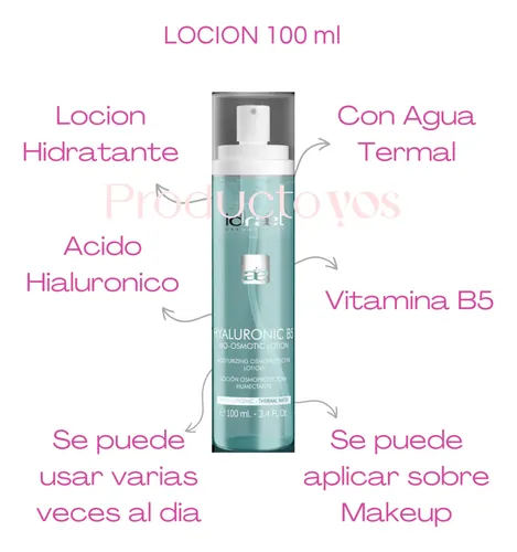 Rutina Skincare Piel Seca Agua Termal Hialuronico +25 Idraet