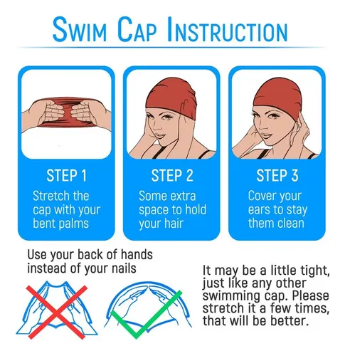 Z Gorros De Natación De Pelo Largo, Impermeables, Para Xm Qp