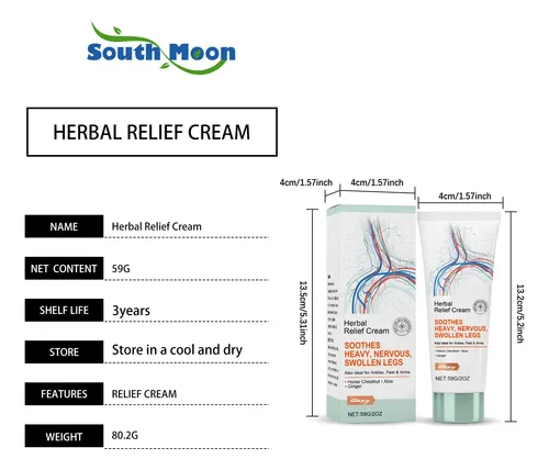 Crema Corporal A Base De Hierbas South Moon: Suave Y De Rápi