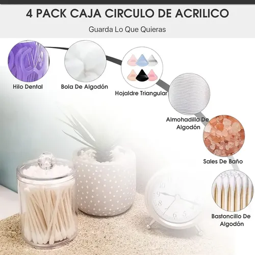 ~ Set Of 4 Makeup Organizers With Lids, For