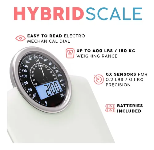 Báscula De Pesaje Adamson Hybrid 2 En 1 Analógica Y Digital