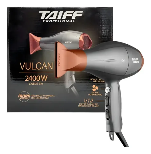 Secador De Pelo Profesional Taiff Vulcan 2400w Alisados 3c