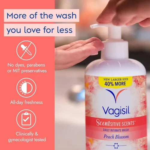 Lavado Íntimo Vagisil Peach Blossom 500 Ml
