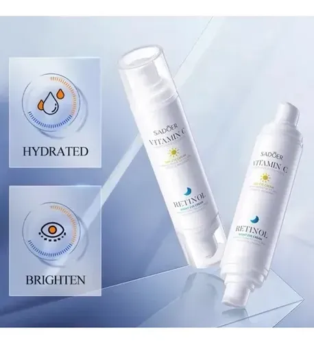 Contorno De Ojos Antiojera 2 En 1 Vitamina C +retinol Sadoer Todo Tipo De Piel Día/noche