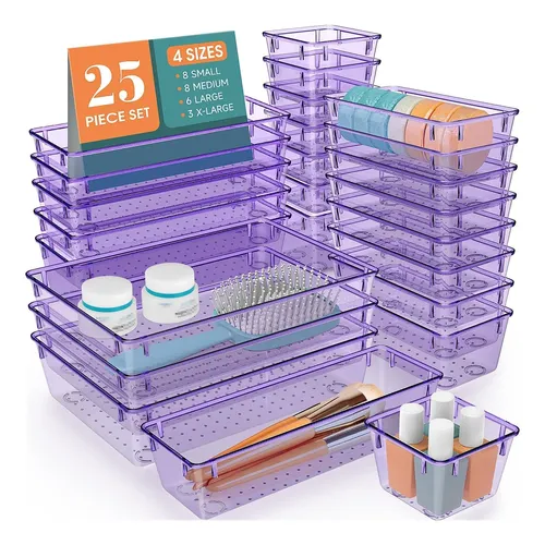 Wowbox Organizadores De Cajones De Plástico, 25 Pzas