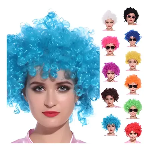 10 Pelucas Afro Cotillon