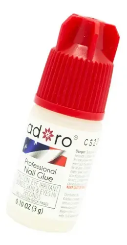 Pegamento Para Uñas Adoro Nail Glue Tips Esculpidas 3g Secado Rápido