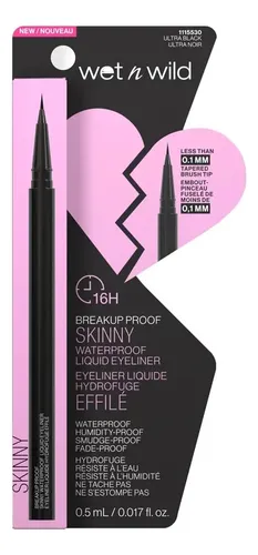 Breakup Proof Skinny Waterproof Liquid Eyeliner Color Negro