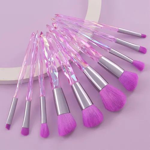 Set De Brochas De Maquillaje Kingtree 10 Unidades Morado