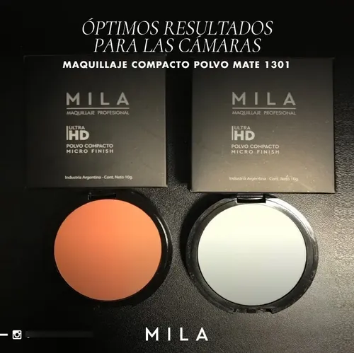 Polvo Compacto Ultra HD de Mila Pro para un Acabado Natural y Alta Cobertura