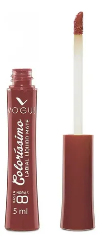 Labial Líquido Vogue Larga Duración Colorissimo 5ml Acabado Mate Color Canela
