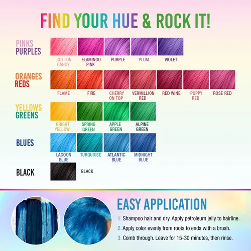 Color De Cabello Semipermanente Punky Azul 100ml Vegano Y L