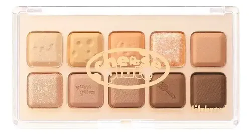Paleta De Sombras Tono Marron Glitter Mate 10 Tonos Coreana