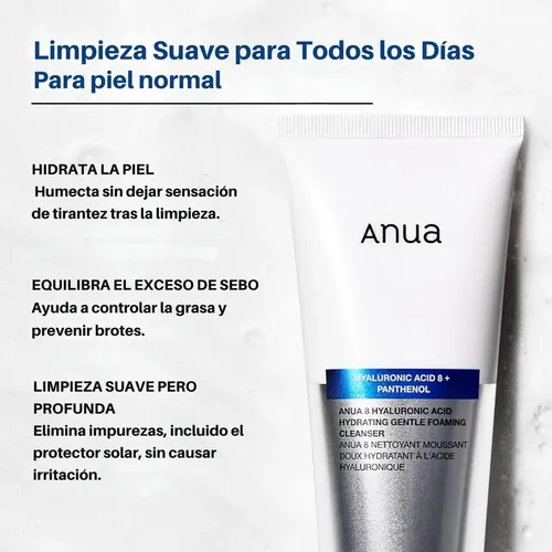 Anua Limpiador Espumoso Ácido Hialurónico X150ml