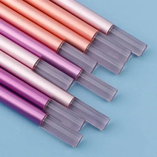 Set De 9 Brochas De Maquillaje De Colores