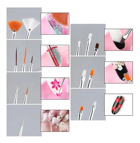 Kit Deco O Set De Decoración 15 Pinceles Brochas Dotting Art
