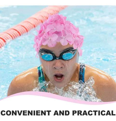 Gorro De Natación Moderno Con Pétalos Florales