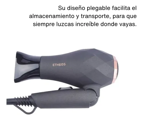 Secador Pelo Plegable 2 Velocidades 1000w 110v 220v Boquilla