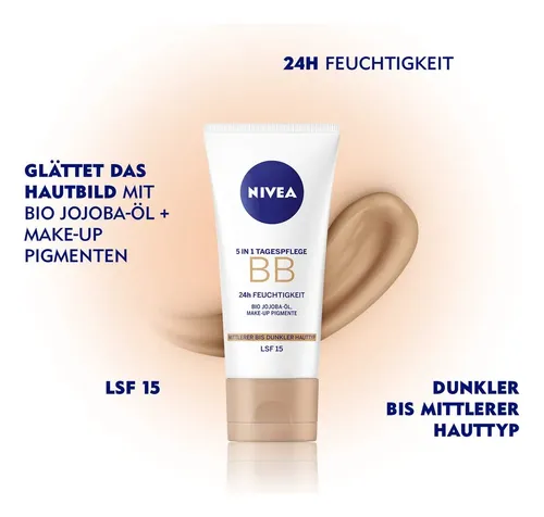Crema Hidratante Con Color Hidratante Nivea Bb Cream, 50 Ml