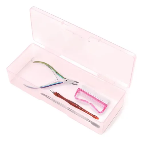 Caja De Suministros De Uñas Rolabling De Plástico Duradero P