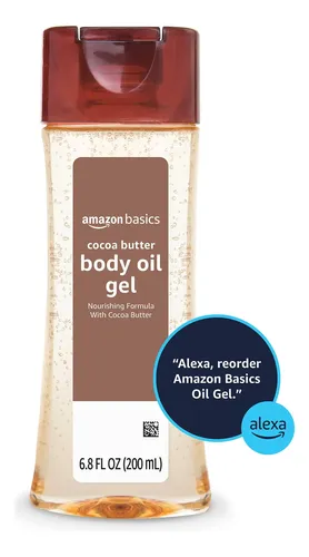 Body Oil Gel Amazon Basics W/ Cocoa Butter 200ml (pack Of 4)