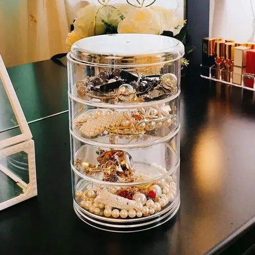 Organizador Maquillaje Acrílico Giratorio Cosméticos Make Up