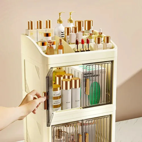 Organizador De Maquillaje Cosmético 4 Niveles Doble Puerta