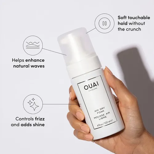Set Anti-frizz Ouai Con Crema Y Espuma, 2 Unidades