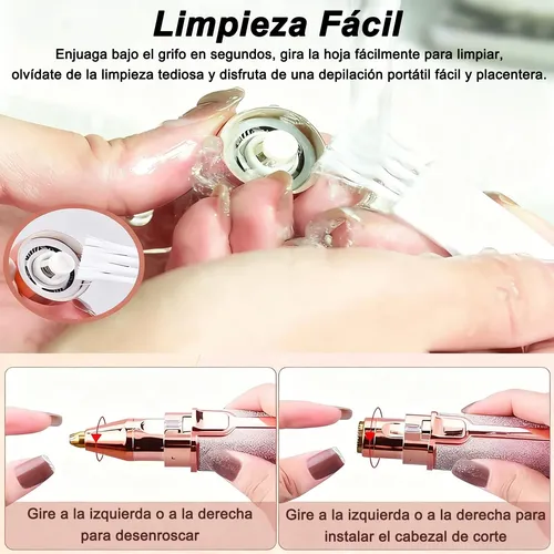 – Depiladora Facial Electrica Mujer 2 En 1, Recargable Usb
