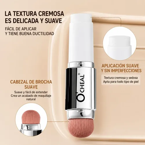 Base Compacta En Barra Para Rostro Fácil De Llevar Y Aplicar