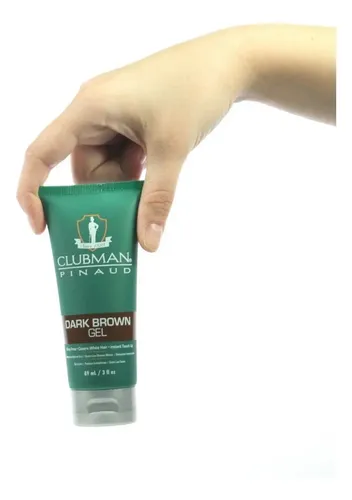 Gel Clubman Cubre Canas Marrón Oscuro Temporal Barba 89ml
